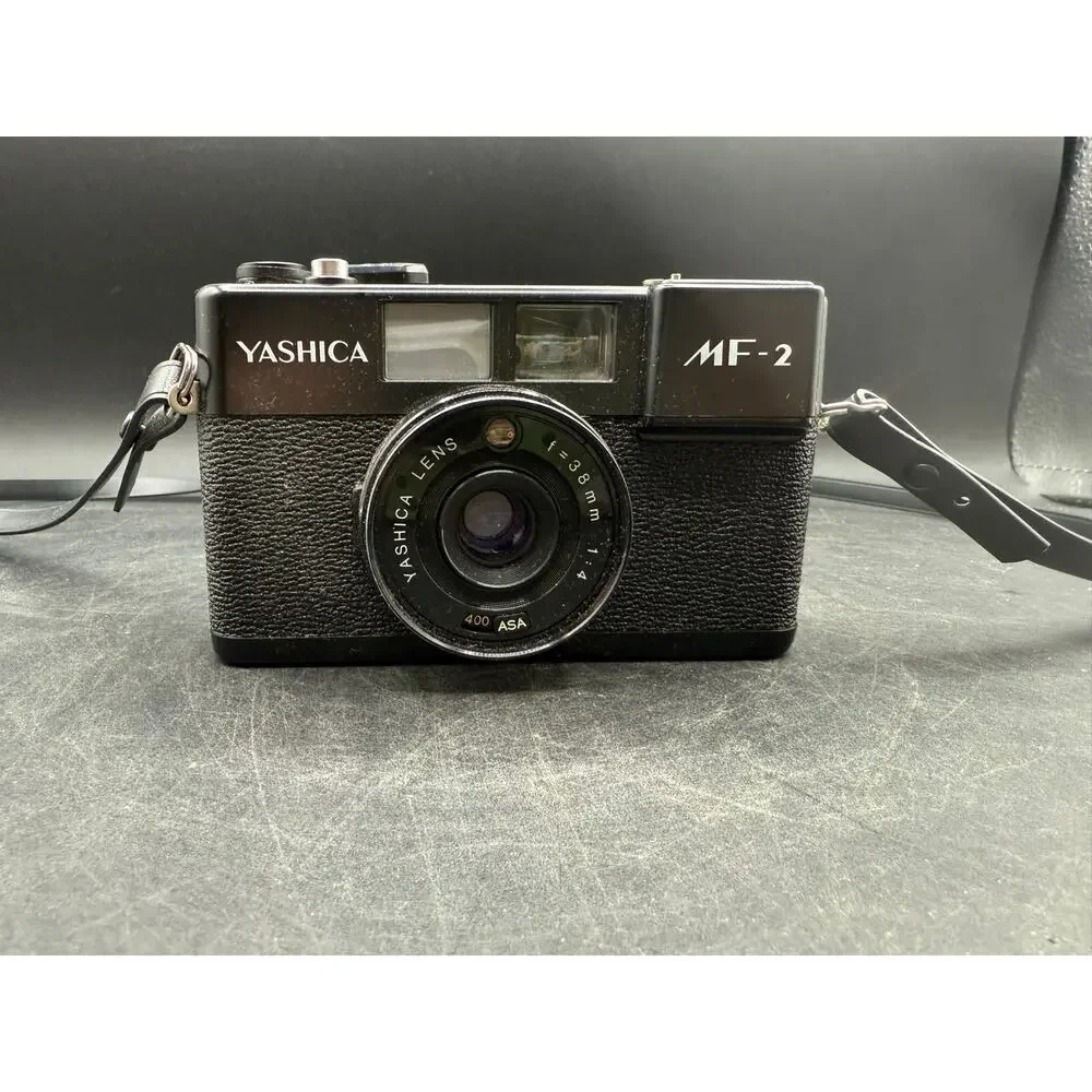 Vintage Yashica MF-2 35mm Film Camera w/Original Case- 38mm f/3.8 Lens